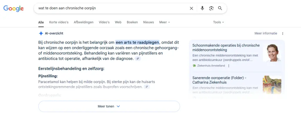 AI-overzicht van Google